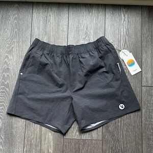 Vuori Men's Charcoal Black Athletic Shorts